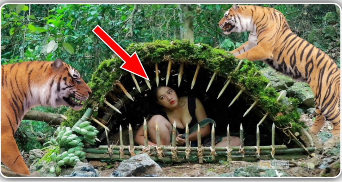 What is the way to escape from the girl's garden trapped in the forest, see in the video