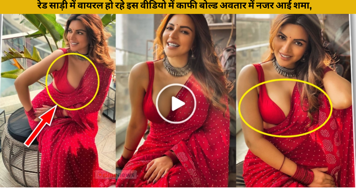 Shama Sikander came out wearing a red sari in her bold style