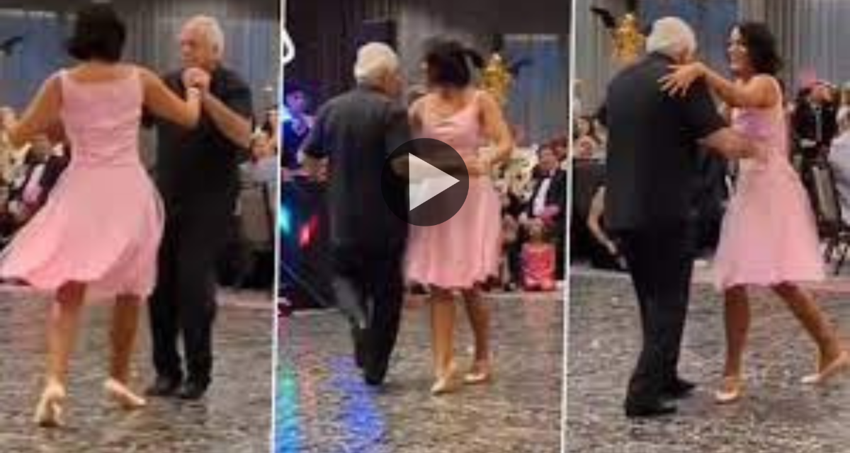 The old man did such a dance with the woman that he would be left watching