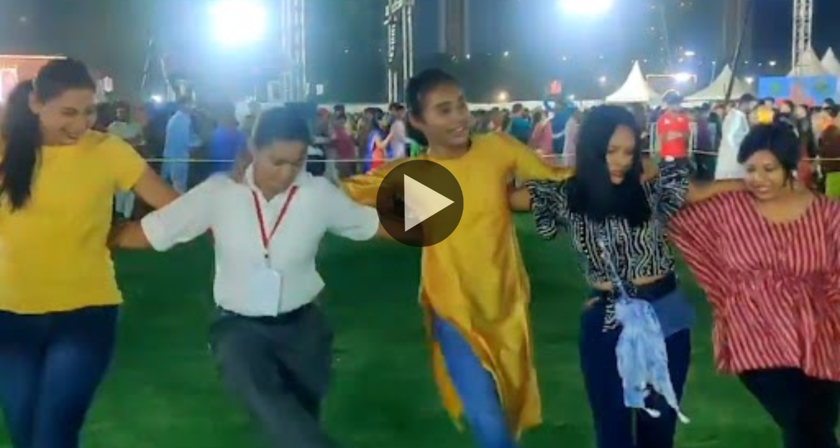 Hima Das Playing Garba: Indian sprinter Hima Das playing Garba