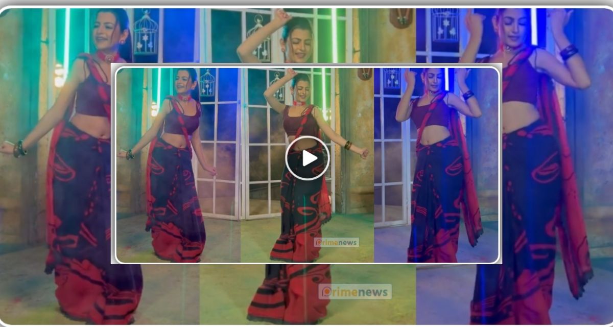 The girl danced in a sari on the song "Lak Kasuta"