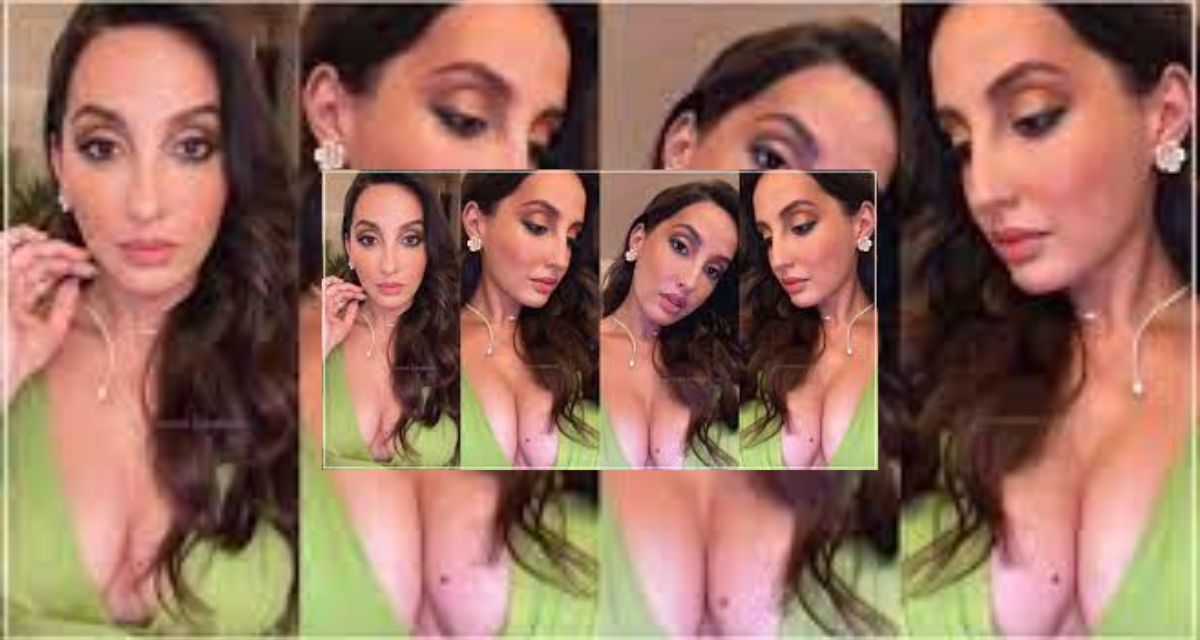 Nora Fatehi wore such a deep neck dress, showed the fans something like this, said - "Here's the commentary