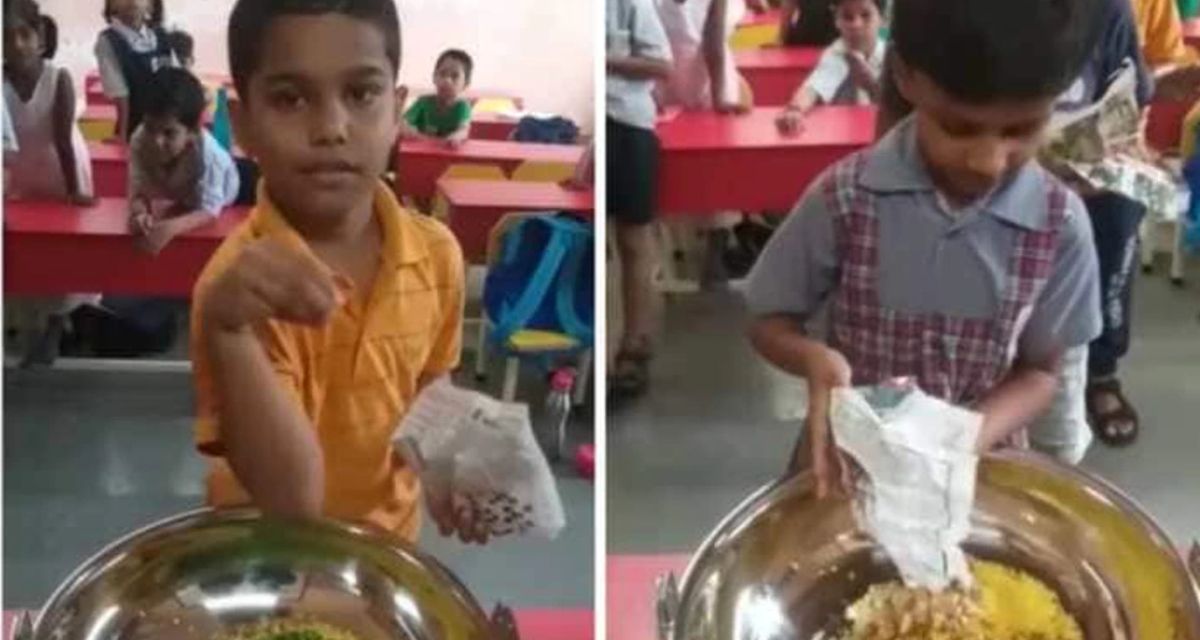 Class 2 students made Bhelpuri in the class