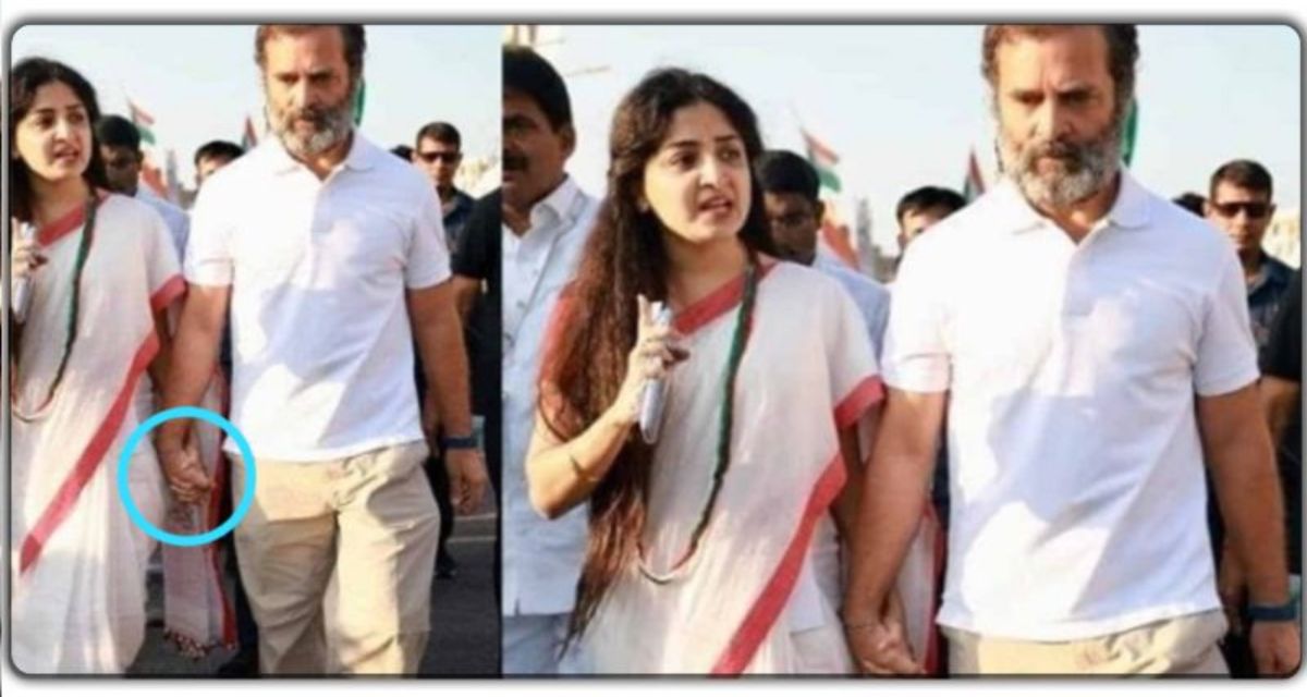 Rahul Gandhi again in media discussion, Poonam Kaur was seen holding his hand